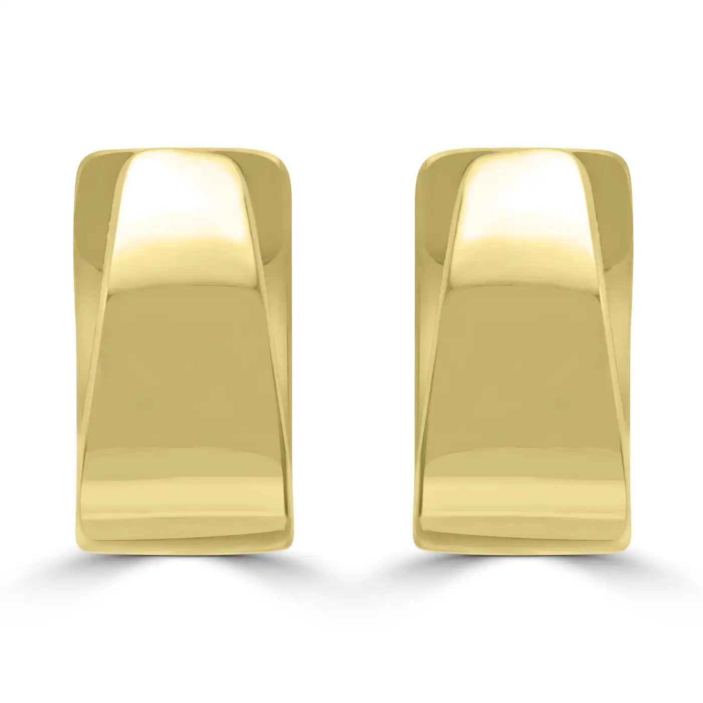 Aros tipo argolla de oro amarillo de 14 quilates con diamantes blancos redondos