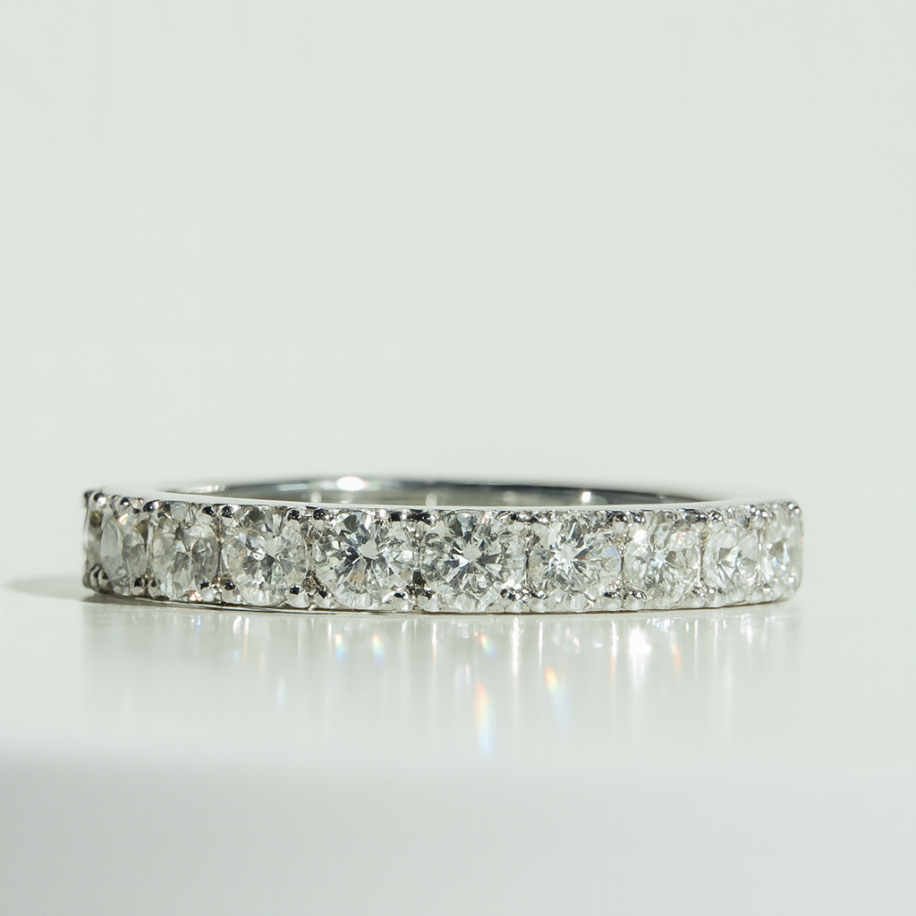 Diamond Eternity Band – 18kt Solid White Gold