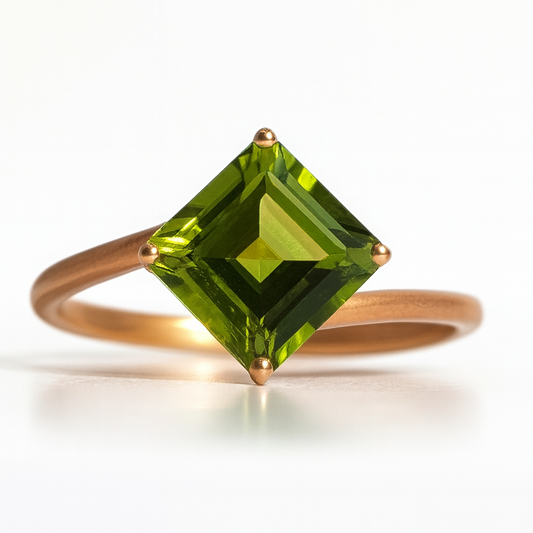 14kt Solid Yellow Gold Peridot Ring