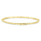 Emerald & Diamond Round 0.93 Carat 14K Yellow Gold Flexible Bangle