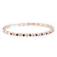 Ruby & White Diamond Round 1.24 Carat 14K White & Rose Gold Bangle