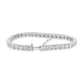 Tennis Bracelet White Round Diamonds 3.97 Carat. 14K White Gold