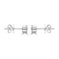 White Diamond Pear 14K White Gold Fancy Toi Et Moi Stud Earring