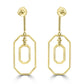 Stylish White Diamond Round 14K Gold Fancy Dangle Drop Earrings