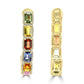 Multi Sapphire Emerald & Diamond 12.30 Carat 14 Karat Yellow Gold Drop Earring