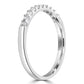 Anillo de compromiso apilable de oro de 18 quilates con 11 diamantes