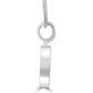 Pendant  Letter "C" 18K White Gold With Baguette & Round Natural Diamonds.