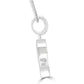 Pendant Letter "S"  Baguette & Round Diamonds 18K White Gold.