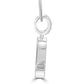 Pendant 18K White Gold Letter "J" White Diamond Baguette & Round