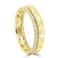 White Diamond Round 14K Gold Engagement Stackable Eternity Ring