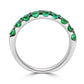 Emerald Round 18 Karat White Gold & Black Rhodium Fashion Engagement Band Ring