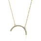 White Diamond Round 14K Gold Fancy Pendent Chain Drop Necklace