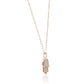 14K Gold "Hamsa" Drop Pendent Chain Necklace With White Round Diamonds