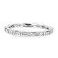 White Diamond Baguette 0.49 Carat 14 Karat White Gold Fashion Eternity Band Ring