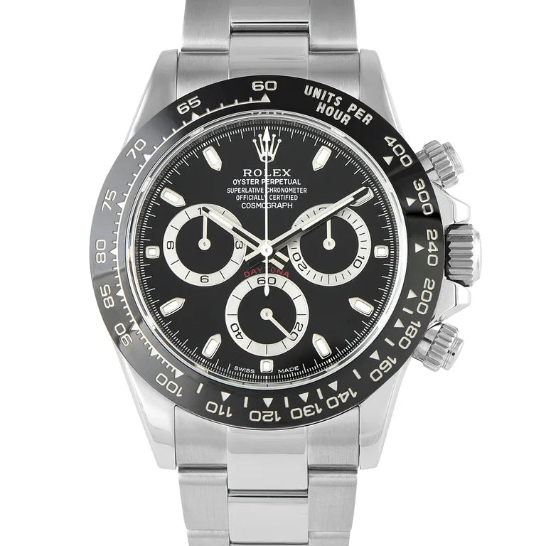 Rolex Cosmograph Daytona 40 Black Dial Stainless Steel Oyster Men's Watch 116500LN 116500
