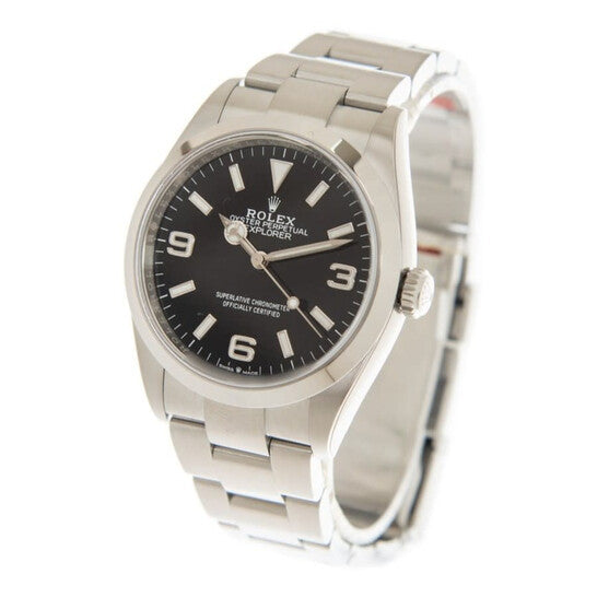 Rolex Explorer I 36 Black Dial Stainless Steel Men's Watch 124270