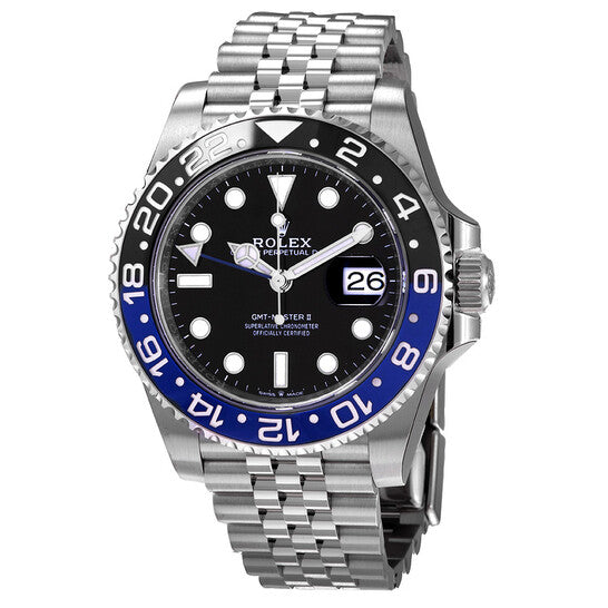 Rolex GMT-Master II Batman Black and Blue Bezel Automatic Men's Jubilee Watch 126710BLNR 126710