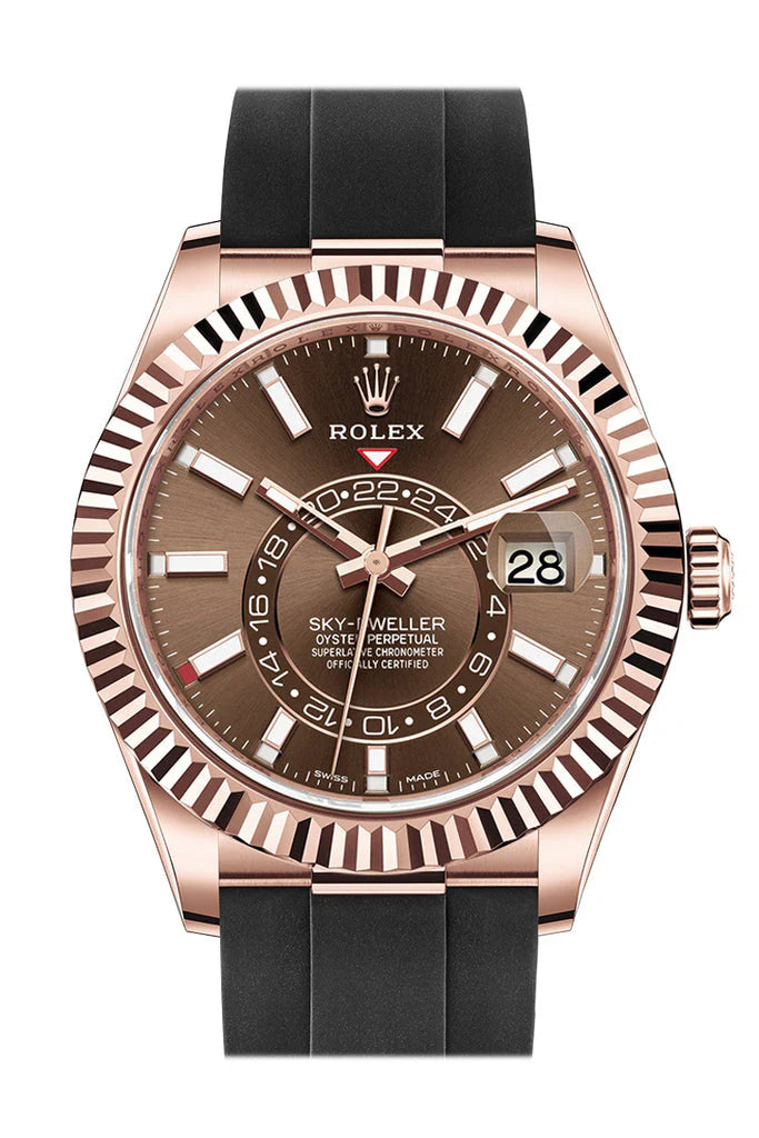 Rolex Sky-Dweller – 42mm – Rhodium Dial – Everose Gold – 326235