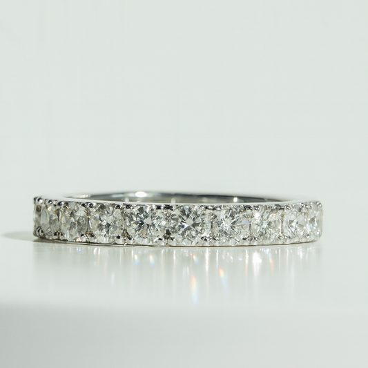 Diamond Eternity Band – 18kt Solid White Gold
