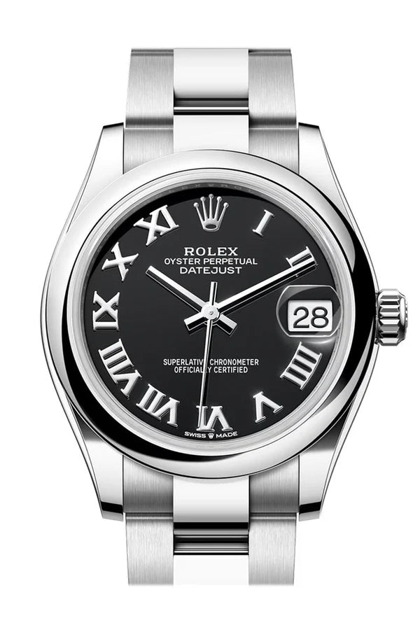 Rolex Datejust 31 Automatic Black Dial Ladies Watch 278240BKRO.