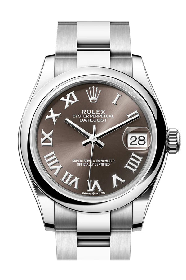 Rolex Datejust 31 Brown Roman Dial Oyster Ladies Watch 278240