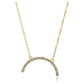 Collar colgante de cadena elegante con diamantes blancos redondos de oro de 14 quilates