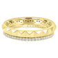 Anillo de compromiso apilable de oro de 14 quilates con diamantes blancos redondos