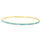 Pulsera de tenis de oro de 14 quilates con turquesa y diamantes de 1,5 quilates 