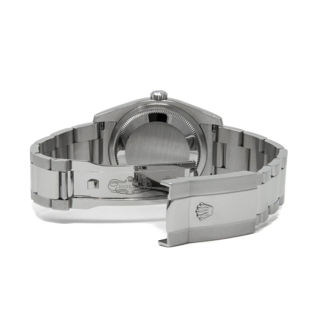 Datejust 36mm Blue Concentric Dial Stainless Steel Rolex Oyster Automatic Mens Watch 116200